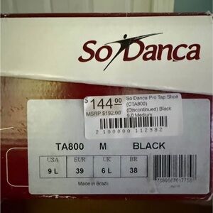 Black So Danca Pro Tap Shoes for Women